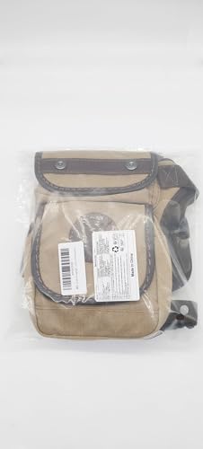 Canvas Waist Pack Drop Leg Bag for Men, Khaki | Tactical, Hiking Travel, Outdoor Climbing, Motorcycle Bike Rider Cycling - color: Khaki