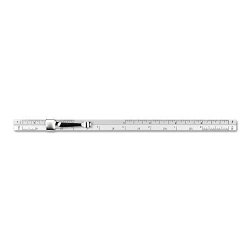Alumicolor Aluminum Architect Pocket Scale With Clip, 6IN, Silver - color: Silver, size: 6 Inch, style: Architecht With Clip