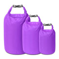 Dry Bag Set, Waterproof Small Lightweight Dry Bags for Paddle Board Kayaking, Fishing, Camping(Purple, 2L+5L+10L) - color: Purple, size: 2+5+10L