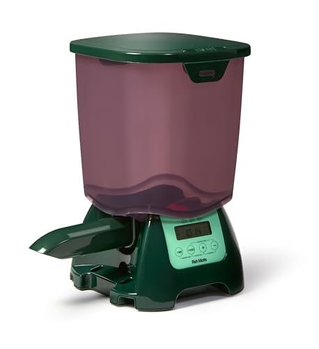 Fish Mate P7000 Automatic Pond Fish Feeder – Programmable LCD Timer, 6.5 lb Capacity, Adjustable Portions for Pellets & Sticks, Weather Resistant Outdoor Design