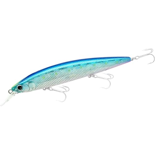 LUCKY CRAFT Surf Pointer 115MR Saltwater Fishing Lures for Halibut and Stripped Bass, Long Casting Jerkbait, Sinking Surf Fishing Gear, Fish Accessories for Tackle Box - color: 638 Chika Chika BP, size: One Size