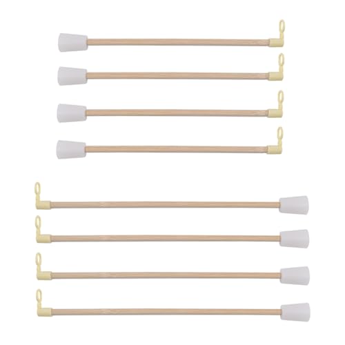 8 Sets Yarn Spinner Compatible with Bogg Bag, 2 Sizes Portable Wood Creative Yarn Holder with Silicone Cap, Wood Yarn Organizer for Crochet Knitting, Gift for Crochet Lovers (Bag Not Included)