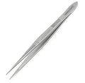 Stainless Steel High Precision Forceps with Fine Strong Straight Serrated Point to use Engineer Labware for Scientific Use (4.5 Inch) - size: 4.5 Inch