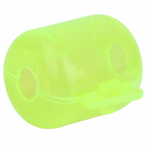 ‌50PCS Plastic Fishing Hook Box Set - Fluorescent Yellow Clamshell Squid Lure Cover Cases for Tackle Storage(M) - color: M