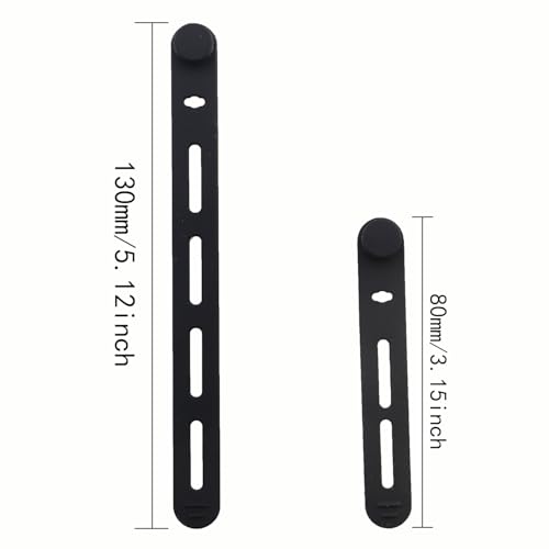20PCS Silicone Fishing Rod Strap Specialised Fishing Tie Down Belt Lightweight Durable Reusable Rubber Bands 80-130mm Kayak Paddle Accessories Black