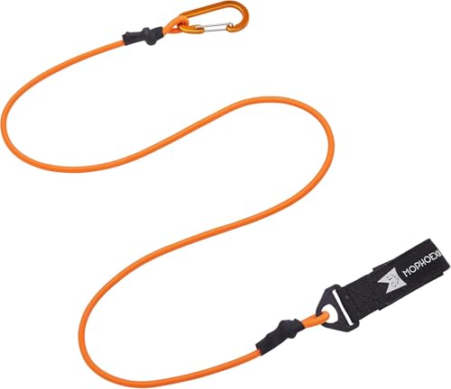 Kayak Paddle Leash, Paddle Leash Lightweight Coiled Kayak Rod Leashes for SUP Kayaking Canoing Fishing Boating - color: Orange - 4 Pack