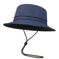 FEINION Men Women Breathable Sun Cap Portable Outdoor Bucket Hat - color: Navy