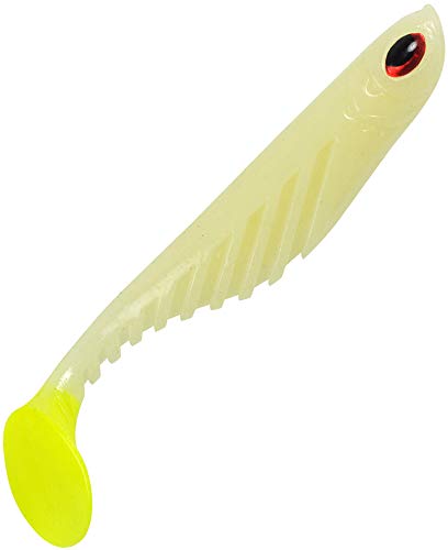 Berkley PowerBait Ripple Shad Fishing Soft Bait - color: Glow/Chartreuse, size: 2"