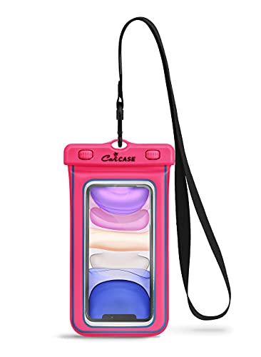 CaliCase XL Waterproof Floating Case - color: Pink Glow in The Dark