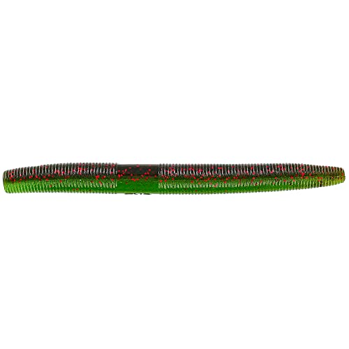 Gary Yamamoto YAM - color: GREEN PUMPKIN W/ RED FLAKE W/ FADING WATERMELON LAMINATE, size: 4 Inch