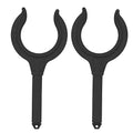 2 pcs Boat Oar Lock, Marine Rowlock Horn Side Mount, Fishing Rod Holder Bracket, for Marine Rubber Dinghy Accessories, Kayak,Cknoe,Marine Boat,Lifeboat - color: Black