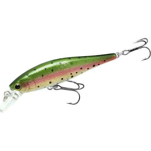LUCKY CRAFT Pointer 78SP Fishing Lures, 3” Jerkbait Freshwater Bass & Trout Lures, Suspending 4ft–5ft Depth, Jerkbait with Walk-the-Dog Action, Precision Bass Fishing Gear and Accessories - color: 276 Laser Rainbow Trout, size: PT65