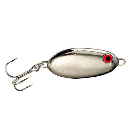 Bomber Lures Slab Spoon Spinner Bait Fishing Lure - color: Plain Metachrome, size: 1 1/4 oz