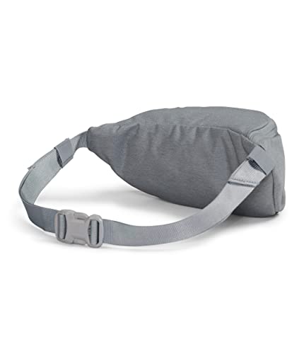 THE NORTH FACE Jester Lumbar Pack | Fanny Pack With Water Repellent Finish, 2.2 Liters, Crossbody Adjustable Strap - color: Mid Grey Dark Heather/TNF Black