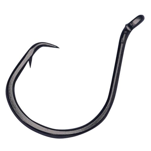 Reaction Tackle Heavy Wire Catfish Hooks - High Carbon Steel for Channel, Blue and Flathead Catfish - Sharp Offset Point, Freshwater and Saltwater Fishing (25-Pack) - size: #2/0
