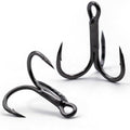 9KM DWLIFE Treble Hooks 4X High Carbon Steel Triple Hooks Fishing Hooks for Big Salmon Trout Bluefish Catfish Hooks 10 pcs - color: Black, size: 2#