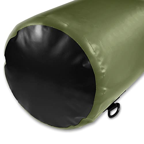 EcoGear FX Heavy Duty Waterproof Dry Bag Voyager Series – Durable Roll Top Compression Bag –Kayaking, Rafting, Boating, Hiking, Fishing and Camping - color: Army Green, size: 10L