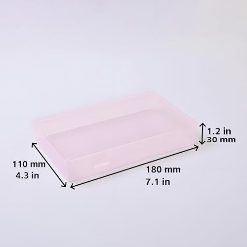 LJY 6 Pieces Rectangular Empty Mini Plastic Organizer Storage Box Containers with Hinged Lids (7.1 x 4.3 x 1.2 inch, Pink) - color: Pink, size: 7.1 x 4.3 x 1.2 inch
