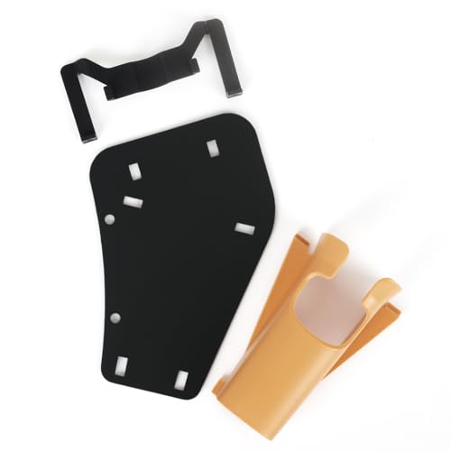 Slide-in Fishing Rod Hip Holster: 2pcs Hands-Free Waist Rod Holder Pole Gear with Stash Pocket for Fly & Bank Fishing - color: Black