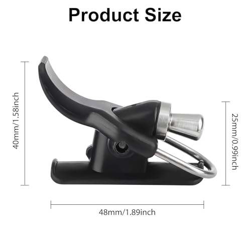 TSV 4PCS Surf Fishing Rod Bait Launcher Cannon, Long Distance Casting Trigger for Fixed Spool Reels, Bionic Thumb Finger Protector for Beach Surf Anglers - color: Black