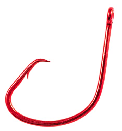 Owner 5114 Mutu Light Circle Hook - color: Red, style: 7/0 (3 Per Pack)
