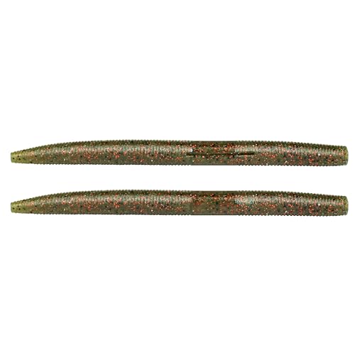 Soft Fishing Worm 100PCS, 3/4/5/6" Mega Value Pack Senko Style Soft Lures for Bass, Plastic Worm Stick Baits, Multicolor, Cost-Effective Fishing Gift - color: Watermelon Red Flake, size: 4"