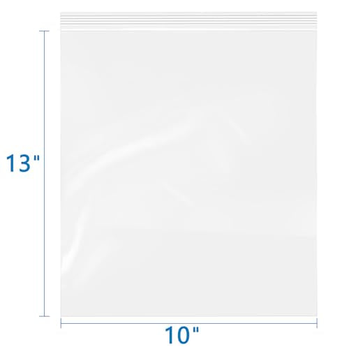 iMailer - 6 Mil Heavy Duty Zip Bags - 10" x 13" 50 Pack - Durable Storage Bags for Food, Crafts, Hardware, and Organizing - size: 10" x 13" 50 PACK