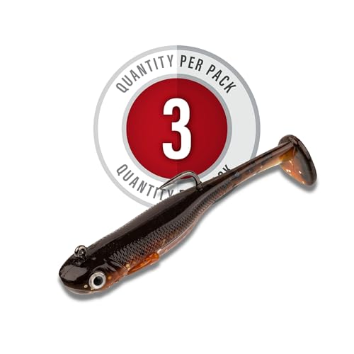 Strike King Homing Minnow Fishing Lure, Pre-Rigged Soft Plastic Swimbait, 3-Pack - color: Orange Bream, size: 2.5", 3/8oz