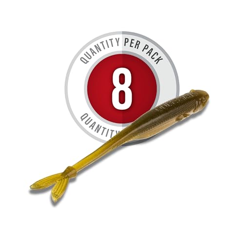 Strike King Spotlight Split Minnow Fishing Lure, Soft Plastic Jerkbait, 8-Pack - color: AYU, size: 3"