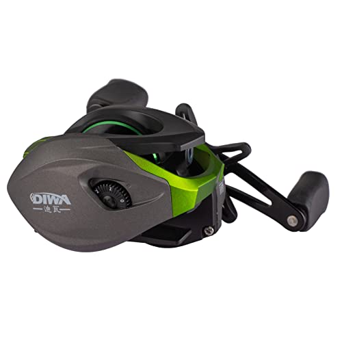 Diwa Baitcasting Reel-New Streamline and Kinetic Design Baitcaster Fishing Reel - 7.4 OZ Double Shielded 10+1 BB - 8 Magnet Braking System - 7.2:1 Gear Ratio Freshwater Saltwater Fishing Reels - style: Left