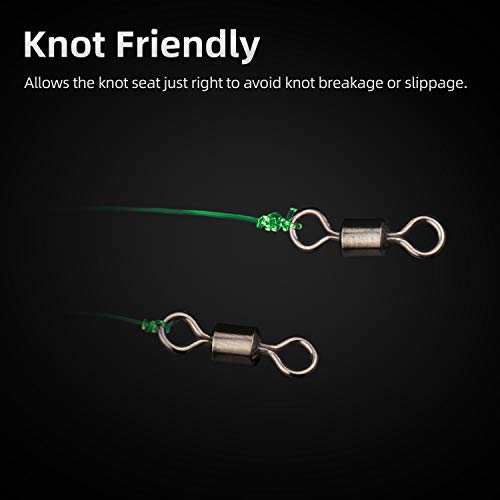 RUNCL PowerMono Fishing Line, Ice Monofilament Fishing Line 300/500/1000Yds - Ultimate Strength, Shock Absorber, Suspend in Water, Knot Friendly 3-35LB, Low & High-Vis Available, Gift Decoration - color: Green, size: 5LB（300Yards）