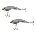 SteelShad - Mini Series (1/4 oz) - 2 Pack - Lipless Crankbait for Freshwater Fishing - Perfect for Ice Fishing, Pan Fishing, Crappie, Walleye and Bass - color: Silver