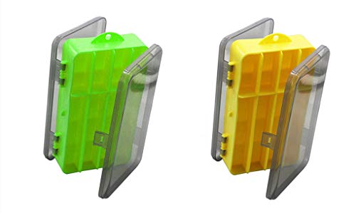 Toasis Two Sided Plastic Box Fishing Lure Storage Container Organizer Small Fishing Tackle Box - color: Mixed C-2pcs