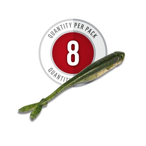 Strike King Spotlight Split Minnow Fishing Lure, Soft Plastic Jerkbait, 8-Pack - color: The Real Gill, size: 4"