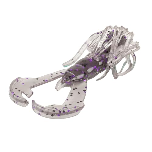 Strike King Rage Luau Craw Soft Bait - color: 875 - Smoke Purple with Black Flake
