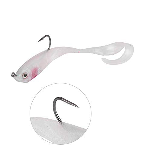 Soft Fishing Lures, 5Pcs Artificial Soft Baits Jig Head Soft Swimbaits with Hook for Saltwater/Freshwater Fishing - color: SO050-2