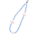 Beaded Phone Lanyard Wrist Strap Phone Charms Fixed Beads Pearl Chain - color: PC-yd-3