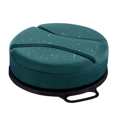 5 Gallon Bucket Seat with 3" Thick Seat Foam Cushion, 360°Swivel Bucket Lid Seat, Waterproof & Silent Bucket Seats for Dove Duck Hunting, Ice Fishing, Baseball, Camping - color: Green