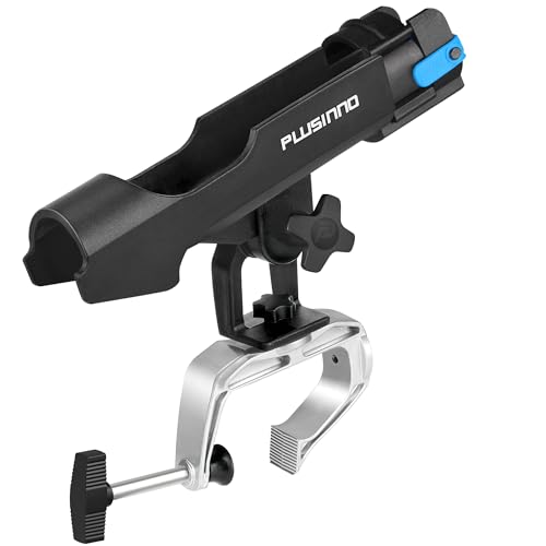 PLUSINNO Fishing Boat Rods Holder Large Clamp Opening 360 Degree Adjustable Fishing Rod Racks Folding Holder - color: RH20 MAX OPENING1.97 inch 1Pack