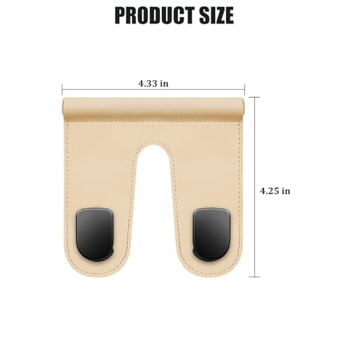Car Co-Pilot Glovebox Hook, Dual Hook Passenger Seat Glovebox Hanger Organizer for Purse Handbag Umbrella, Automotive Interior Glove Box Hanging Storage Holder, Universal Fit (Beige) - color: Beige, size: Dual