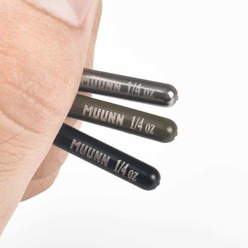10 Pack Tungsten Skinny Drop Shot Weights, Pencil Sinkers with Quick-Change Line Clip for Drop Shot Rig & Finesse Bass Fishing - color: Matte Black, size: 3/4oz - 2 Pack