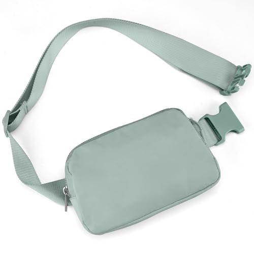 JSJ Mini Fanny Pack for Women & Men,Valentines Day Gifts for Girls Teens Kids Daughter Sister Her,Trendy Stuff Crossbody Bags Cute Everywhere Belt Bags. (Sage Gray) - color: Sage Gray