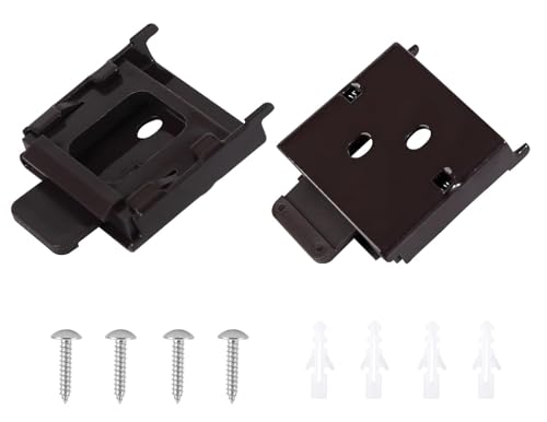 coolaroo Replacement Parts - Outside Mounted Blinds Curtain Rod Bracket Attachment, Vertical Blinds Replacement Parts, Deer Blind Brackets & mini Blind Brackets for Blinds Replacement - color: Brown, size: 2 SET