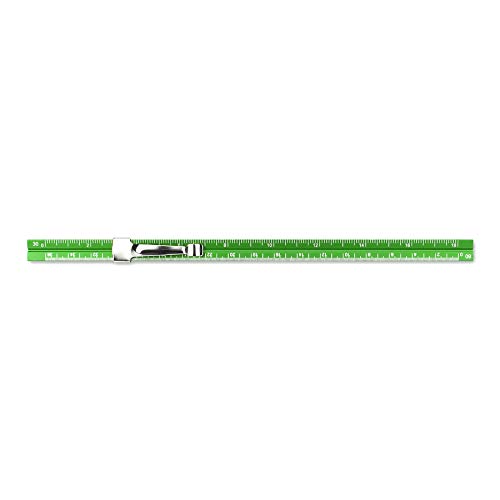 Alumicolor Aluminum Engineer Pocket Drafting Scale With Clip, 6IN, Green - color: Green, size: 6 Inch, style: Engineer With Clip