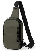 Small Crossbody Bags for Men Women Mini Sling Bag Lightweight Chest Bag for Hiking Travel Sports - color: army green