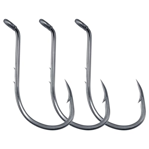Dr.Fish 100 Pack Octopus Hooks Baitholder Fishing Hooks for Saltwater & Freshwater Live Bait Fishing, Bass Walleye Striper - size: 3/0-100 Pack