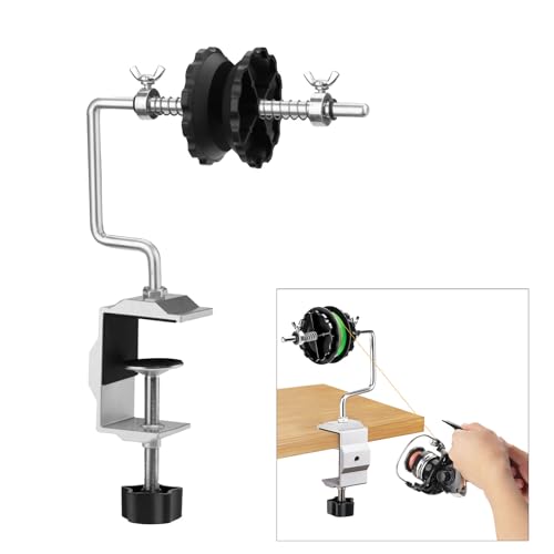 Fishing Line Spooler & Holder for Reels with Spool Tensioner | Portable Table Mount Adding Helper Winder Spooling