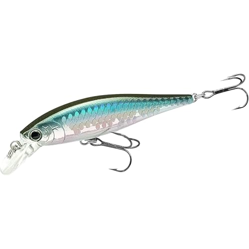 LUCKY CRAFT Pointer 78SP Fishing Lures, 3” Jerkbait Freshwater Bass & Trout Lures, Suspending 4ft–5ft Depth, Jerkbait with Walk-the-Dog Action, Precision Bass Fishing Gear and Accessories - color: 254 MS MJ Herring, size: PT65