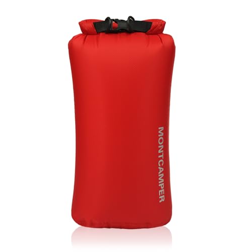 Waterproof Dry Bag 10L – 30D Nylon Roll Top Dry Sack with PU Coating, Lightweight Water-Resistant Storage for Kayaking, Camping, Hiking, Fishing & Beach (Red) - color: Red, size: 10L