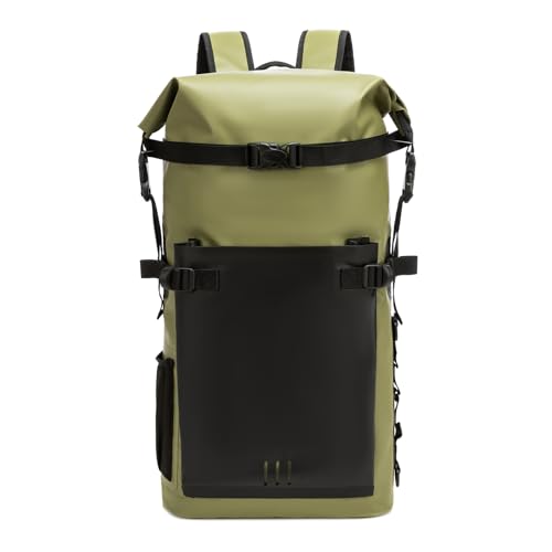 Waterproof Dry Bag,Heavy Duty Hiking Backpack Roll-Top Closure Bag for Kayaking, Hiking, Camping, Boating- Men/Women ﻿ - color: green